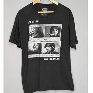 2011 The BEATLES Let It Be Black Classic Rock N Roll Band T shirt Size: X-Large